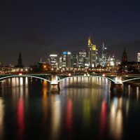 Skyline of Frankfurt am Main in Hessen - Mainhatten