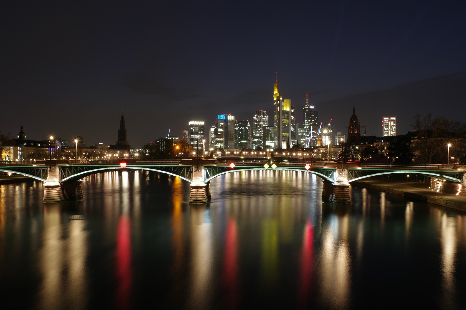 Skyline of Frankfurt am Main in Hessen - Mainhatten
