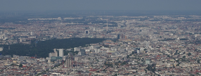 Berlin City photographed from a Cessna 172
